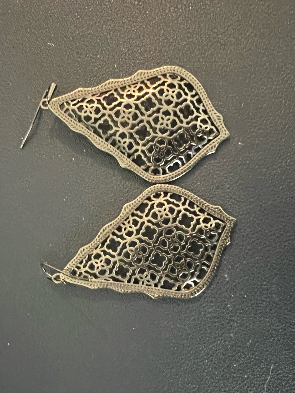 Kendra Scott Filigree Teardrop Dangle Earrings - Gold Tone